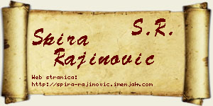 Spira Rajinović vizit kartica
